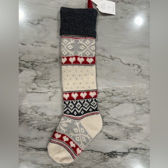 Pottery Barn Natural Fair Isle Stocking - Picture 2 of 3